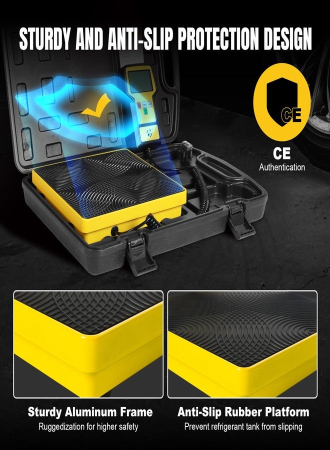 يلو جاكيت ميزان تبريد YELLOW JACKET سعة 110 رطل، ميزان فريون لأنظمة التدفئة والتهوية وتكييف الهواء، شاشة LCD كبيرة جدًا، ميزان إلكتروني عالي الدقة لشحن غاز التبريد، مع حقيبة محمولة لخزانات الاسترداد - Image 5