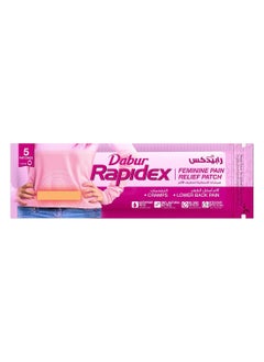 Dabur Rapidex Feminine Pain Relief Patch 5 Per Pouch Fast Action And Long Lasting Relief  - Image 1