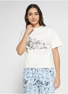 Disney Bambi Graphic T-Shirt & Pyjama Set  - Image 3