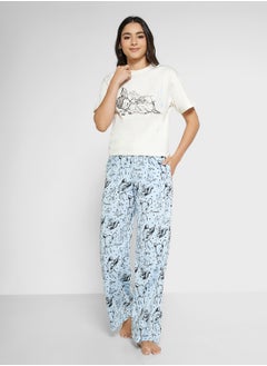 Disney Bambi Graphic T-Shirt & Pyjama Set  - Image 5