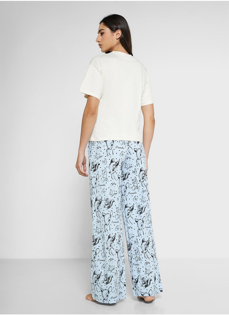 Disney Bambi Graphic T-Shirt & Pyjama Set  - Image 2