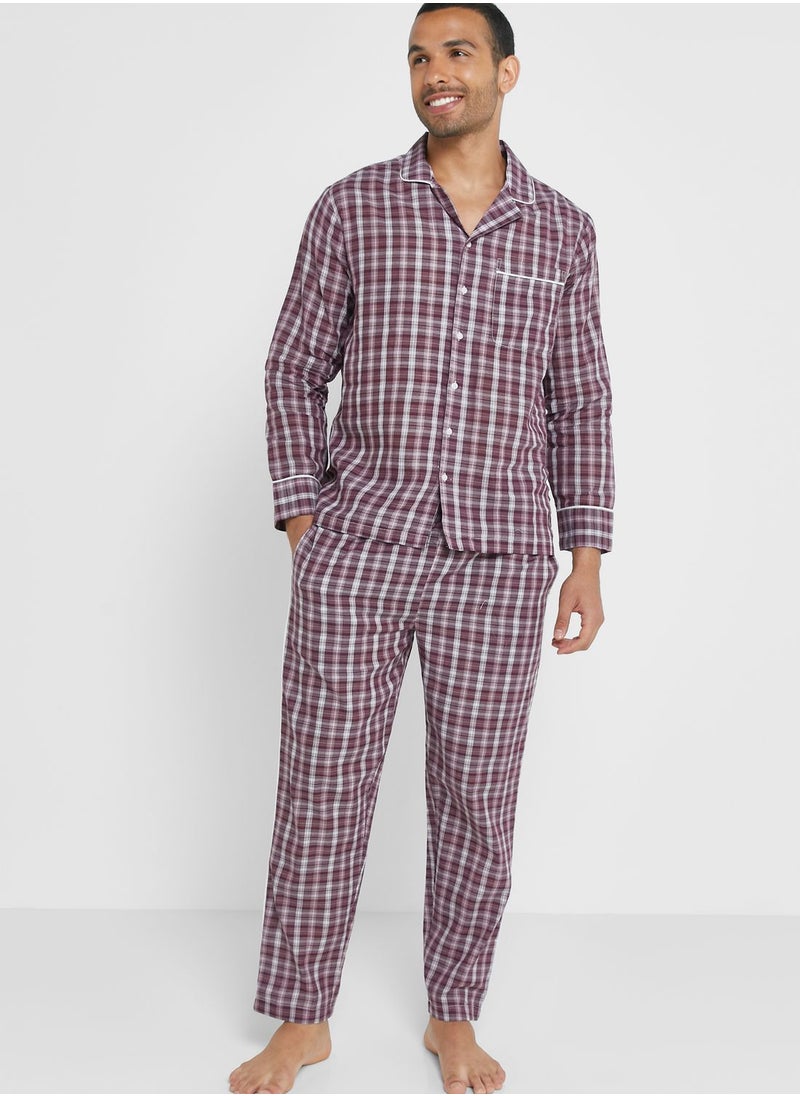 Robert Wood - Check Pyjama Set - Image 1