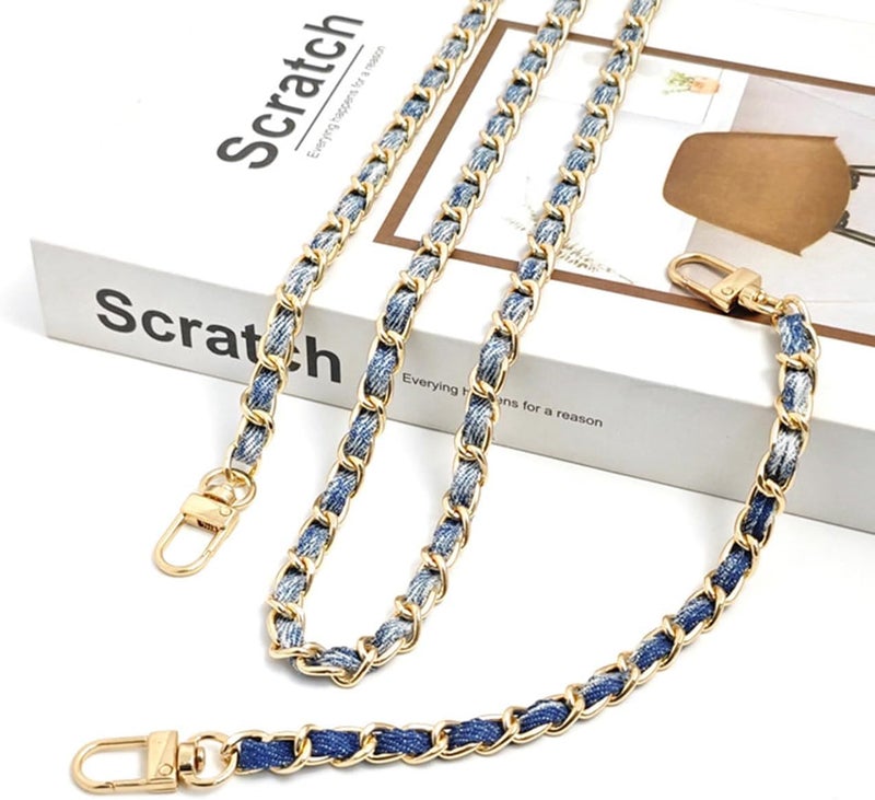 UTreers Purse Chain Strap Crossbody Bag Chains Strap Handbag Chain Replacement Leather Chain Straps 47.2" - Image 4