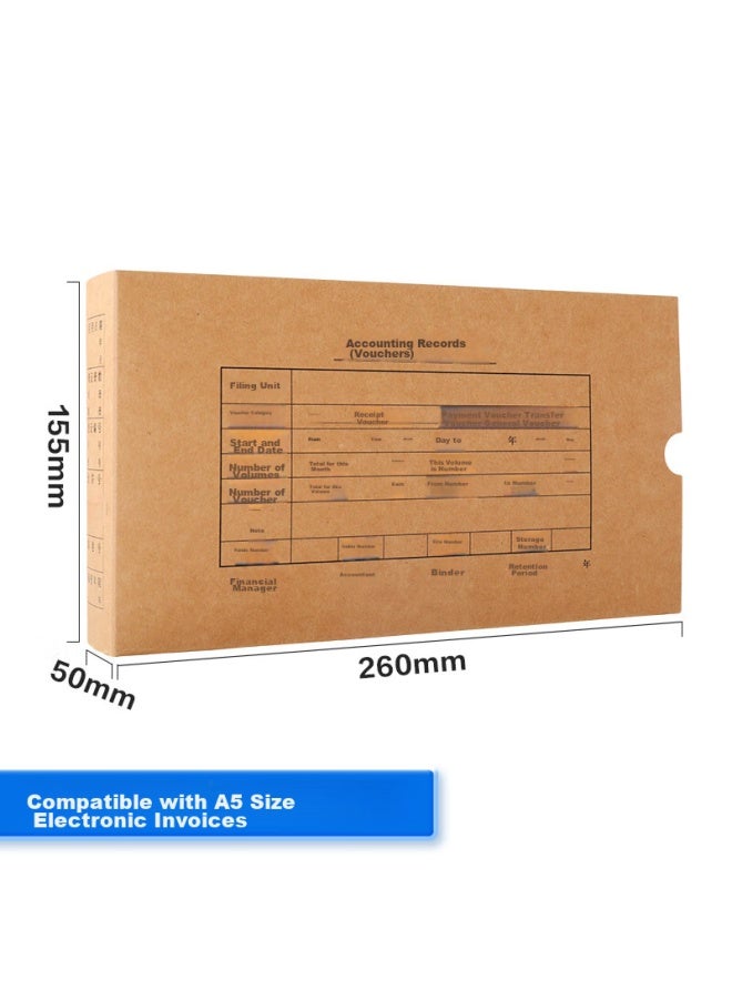 Kingdee Invoice Version Widened Voucher Box, Accounting Voucher File Box, Matching Voucher Paper, Accounting Box, 260*155*50Mm, 10 Pieces/Pack - Image 3