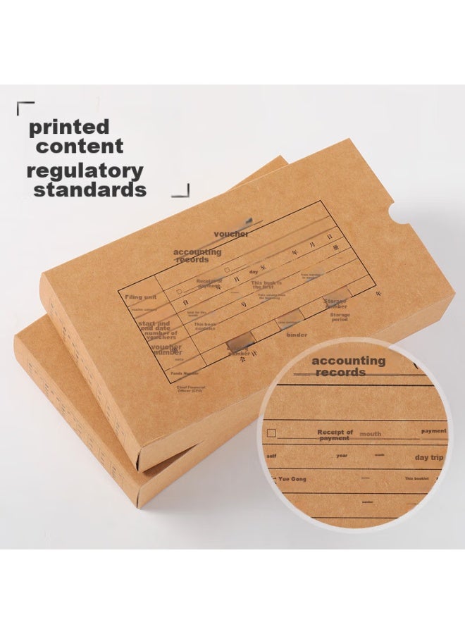 Kingdee Invoice Version Widened Voucher Box, Accounting Voucher File Box, Matching Voucher Paper, Accounting Box, 260*155*50Mm, 10 Pieces/Pack - Image 5