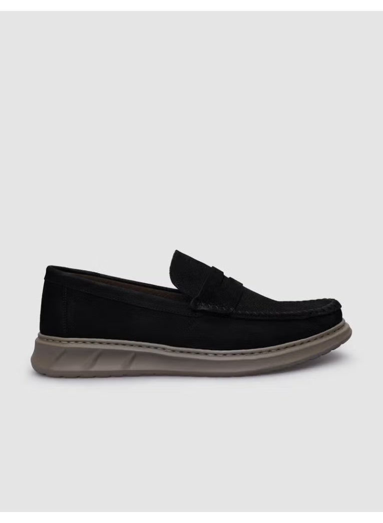 Cabani 100% Genuine Leather Black Nubuck Men's Casual Shoes - Image 4