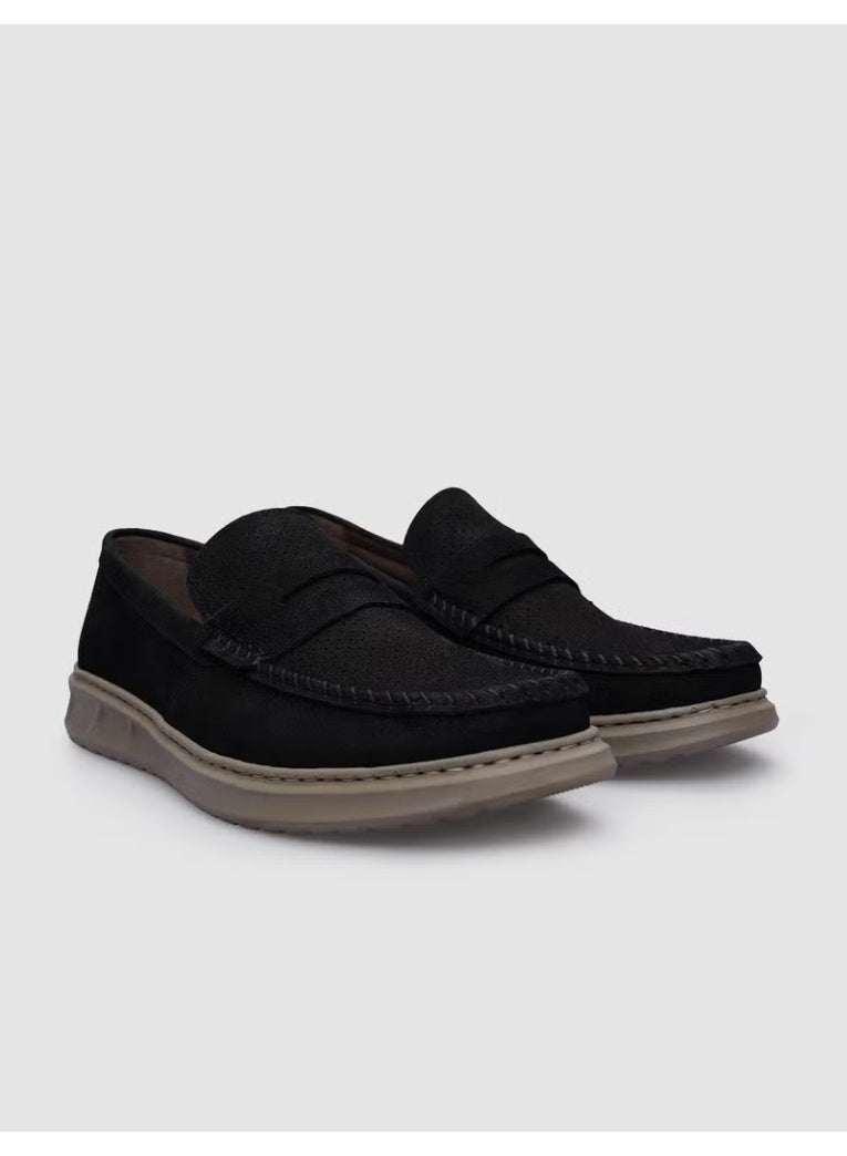 Cabani 100% Genuine Leather Black Nubuck Men's Casual Shoes - Image 3
