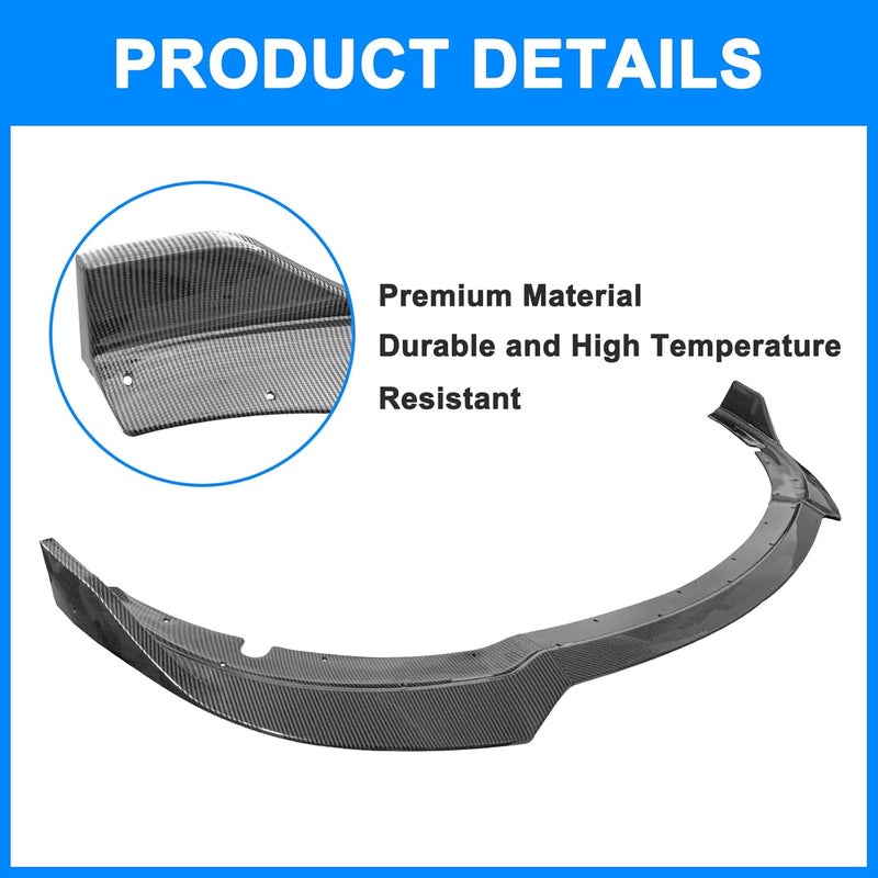 Collect Light Front Bumper Lip for 20152023 Dodge Charger SE RT SRT GT Front Lip Splitter Spoiler Air Chin Body Kit Carbon Fiber - Image 5