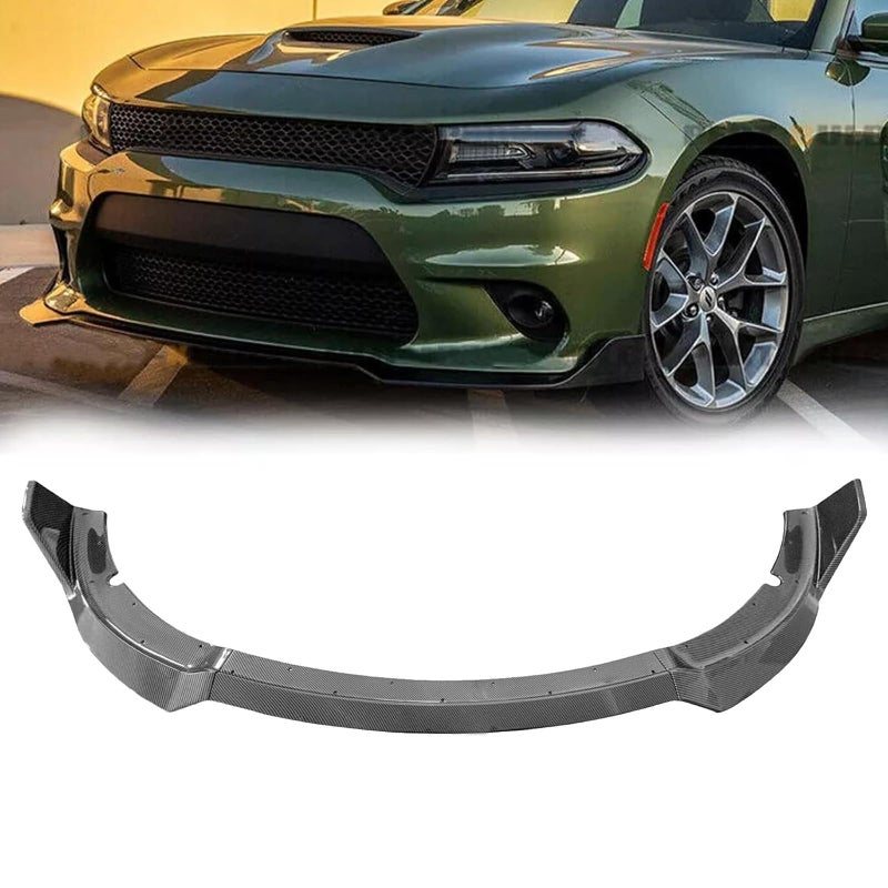 Collect Light Front Bumper Lip for 20152023 Dodge Charger SE RT SRT GT Front Lip Splitter Spoiler Air Chin Body Kit Carbon Fiber - Image 3