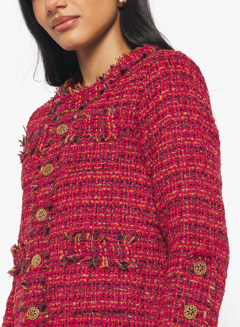 Ginger Classic Button Down Tweed Jacket - Image 3