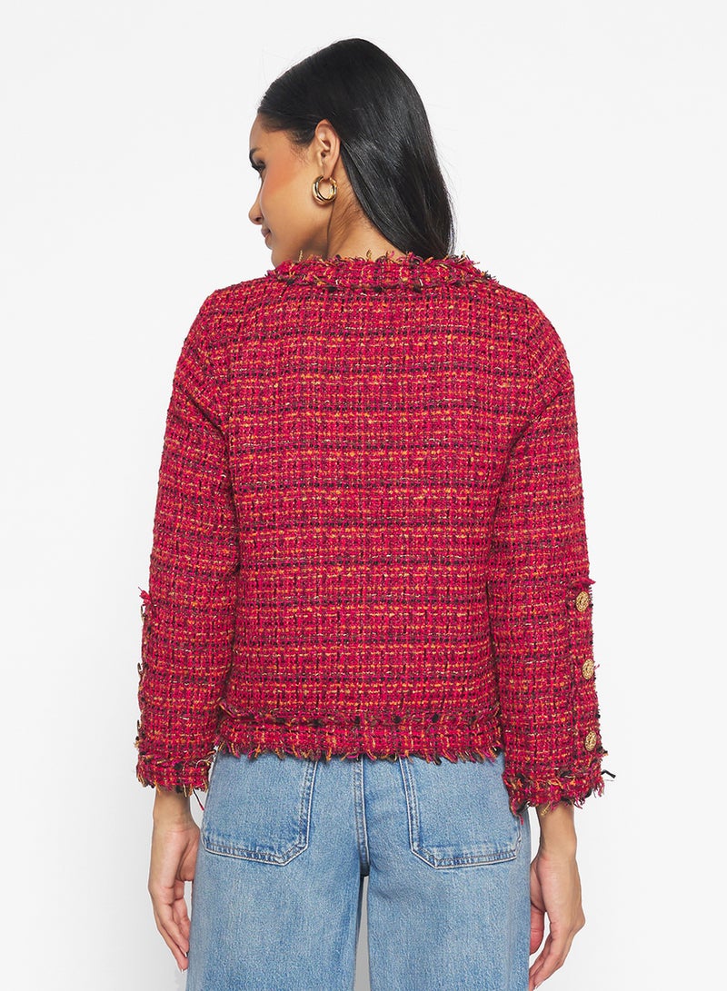 Ginger Classic Button Down Tweed Jacket - Image 2