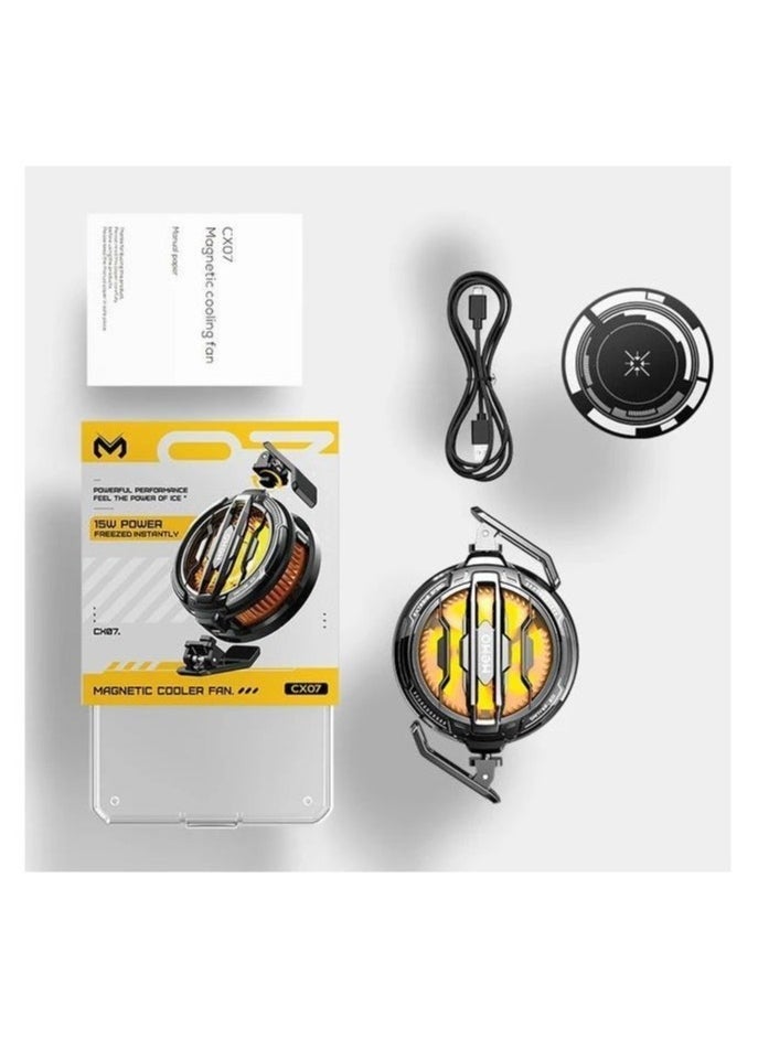 Memo CX07 Wireless Charging Magnetic Semiconductor Mobile Phone Refrigerator Cooler ‚Äì 2-in-1 Fast Charging Phone Cooler with Ultra-Quiet Fan & Semiconductor Chip | Mobile Gaming Heat Dissipation for Android & iOS - Image 2