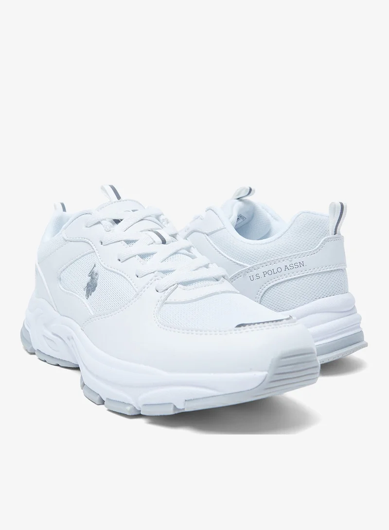 U.S. POLO ASSN. White Eco Suede Women Sneaker