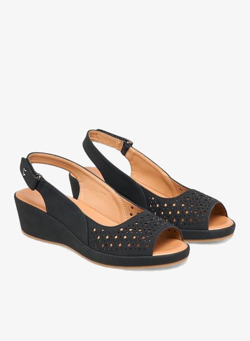Le Confort Women Cutout Detail Wedge Heel Sandals - Image 3