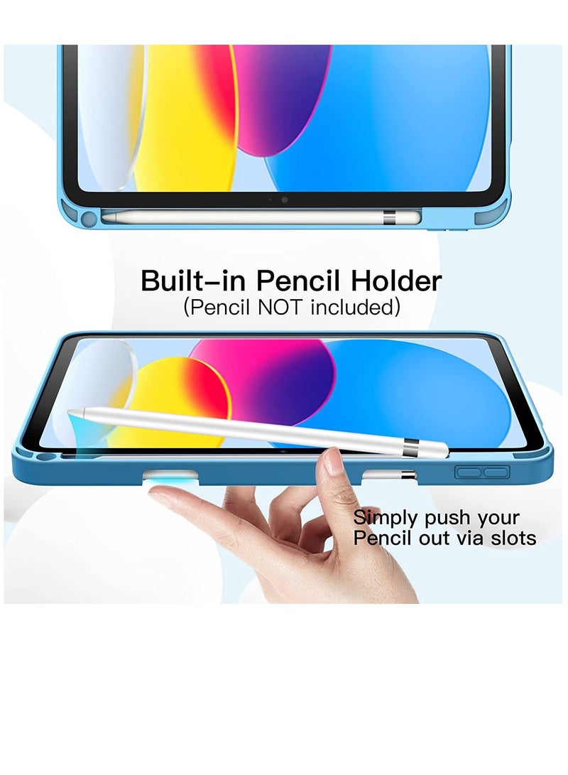 GENNEXT iPad 10th Generation 10.9 inch 2022 Case Flip Cover with Magnetic Closure Auto Wake/Sleep function having Pencil holder Slot - Image 4