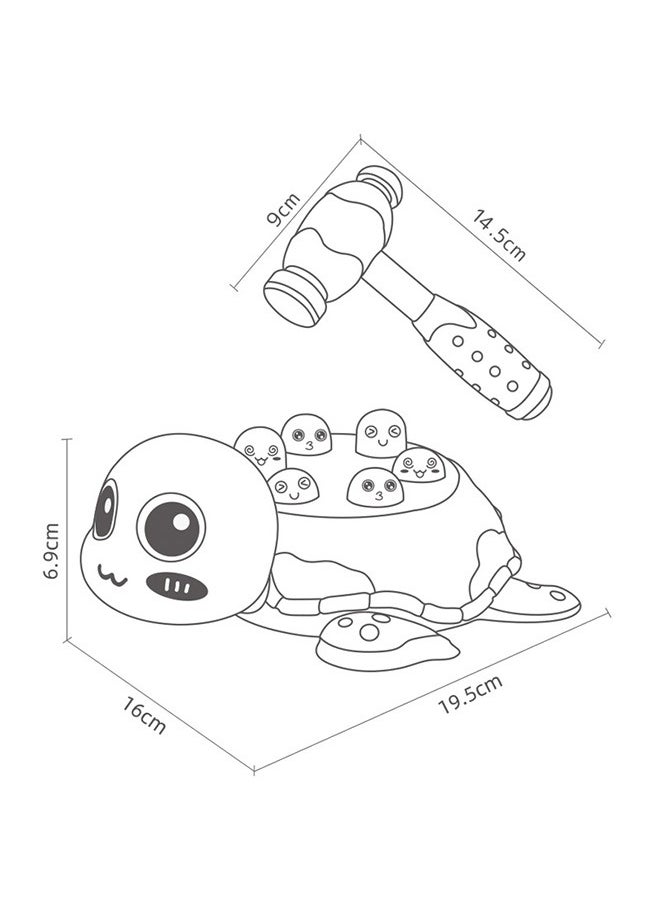 joyzzz - Turtle Banging Hamster Toy, Early Education Sensory Educational Toy to Cultivate Children's Hand-eye Coordination and Attention - Image 1