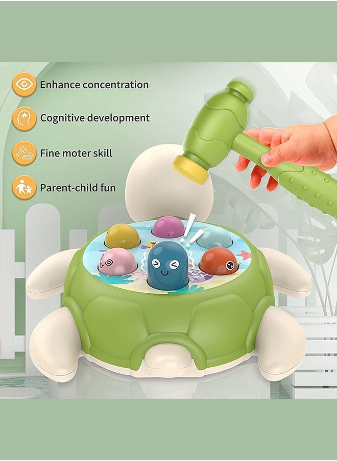 joyzzz - Turtle Banging Hamster Toy, Early Education Sensory Educational Toy to Cultivate Children's Hand-eye Coordination and Attention - Image 1