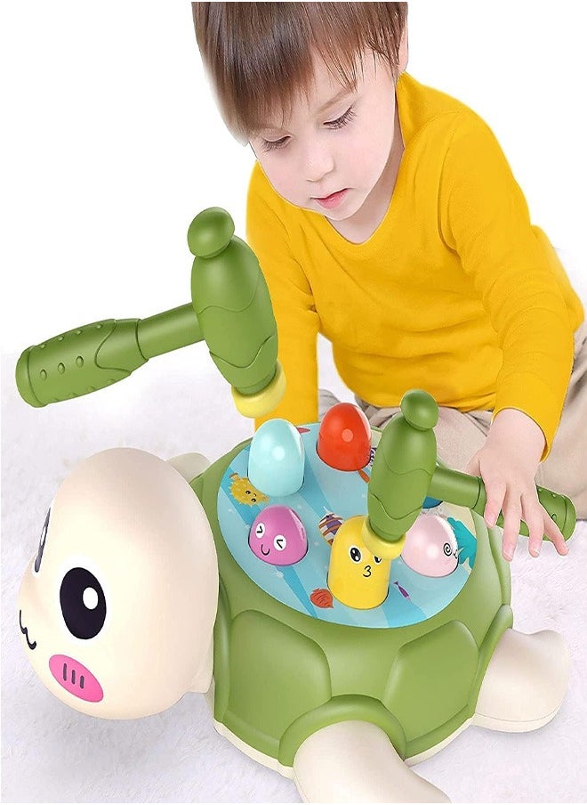 joyzzz - Turtle Banging Hamster Toy, Early Education Sensory Educational Toy to Cultivate Children's Hand-eye Coordination and Attention - Image 1