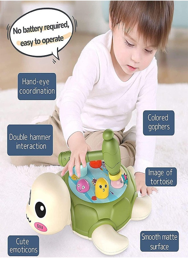 joyzzz - Turtle Banging Hamster Toy, Early Education Sensory Educational Toy to Cultivate Children's Hand-eye Coordination and Attention - Image 1