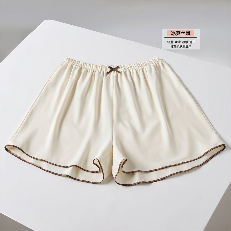 Ice Silk Anti Chafing Shorts Women No Itch No See Through Underpants M Pink - Image 3