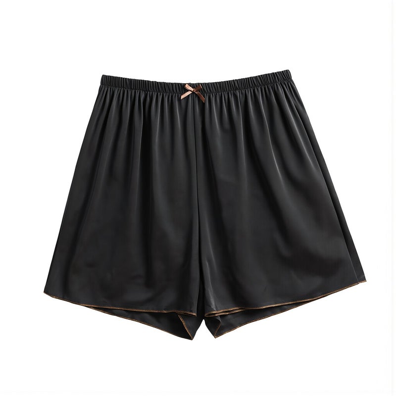 Ice Silk Anti Chafing Shorts Women No Itch No See Through Underpants M Pink - Image 1