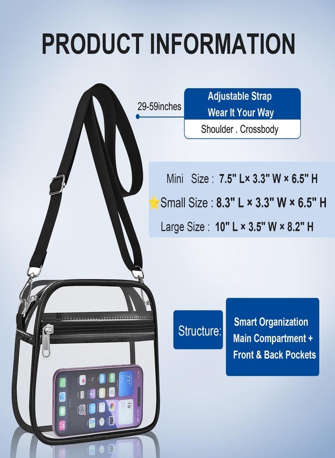 Oraben Clear Bag for Stadium Events, Clear Women's Satchel Handbags Stadium Approved，Small Clear Crossbody Purse Transparent Concert Bag with Adjustable - Image 3
