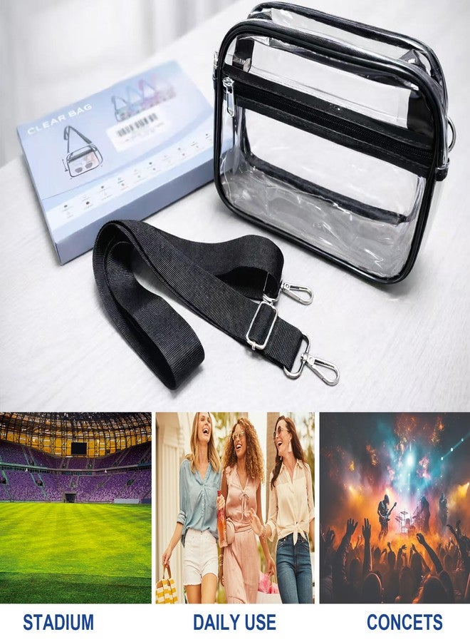 Oraben Clear Bag for Stadium Events, Clear Women's Satchel Handbags Stadium Approved，Small Clear Crossbody Purse Transparent Concert Bag with Adjustable - Image 2