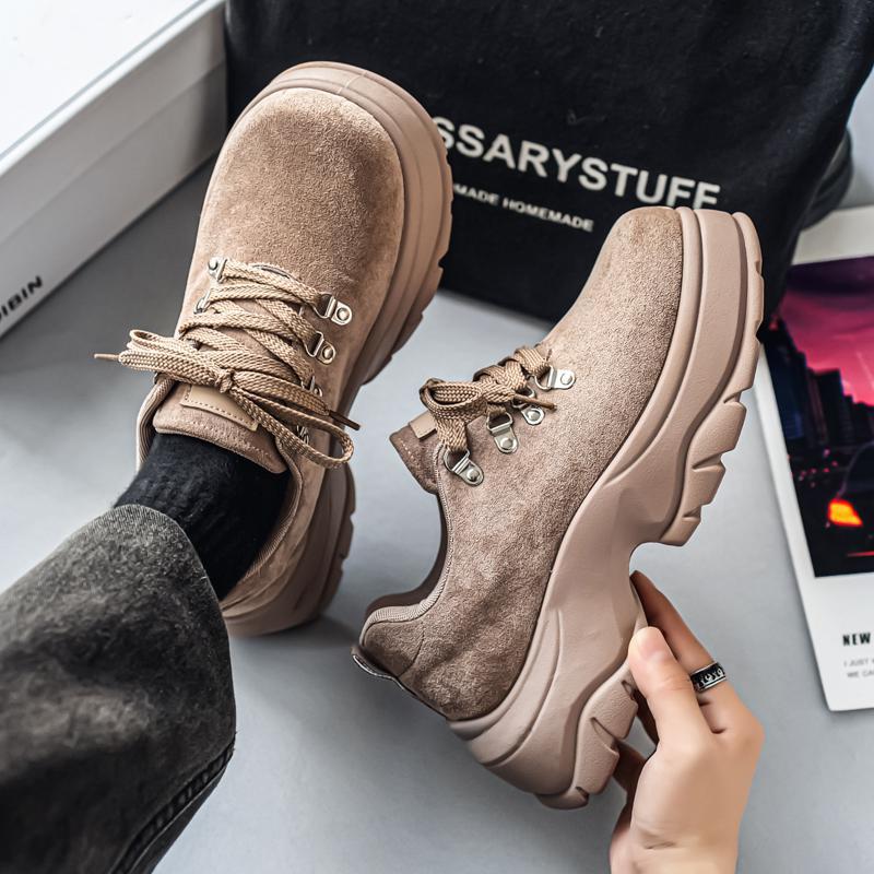 One-Piece Drop-Shipping Men'S Shoes, New Autumn Thick-Soled Height-Increasing Shoes, Large Leather Shoes, British Style Versatile Casual Derby Shoes For Men - Image 3