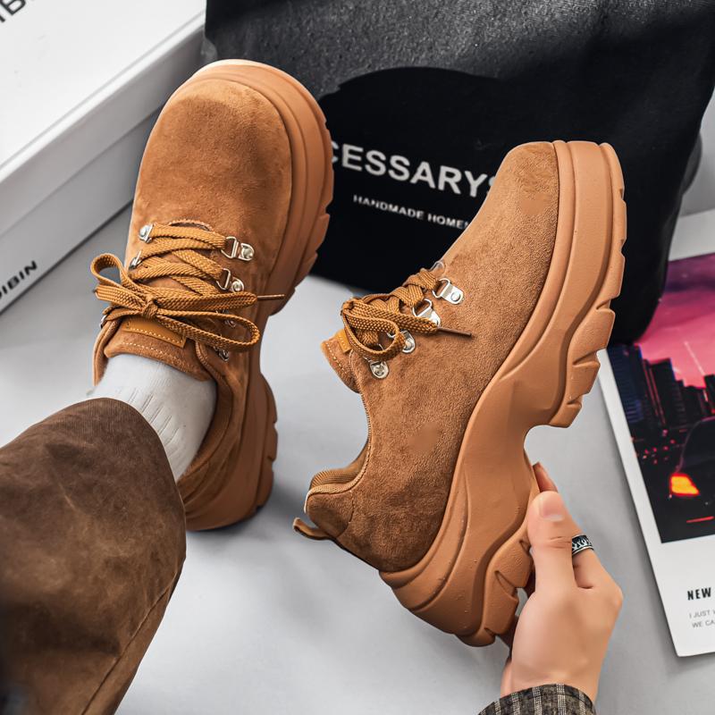 One-Piece Drop-Shipping Men'S Shoes, New Autumn Thick-Soled Height-Increasing Shoes, Large Leather Shoes, British Style Versatile Casual Derby Shoes For Men - Image 5