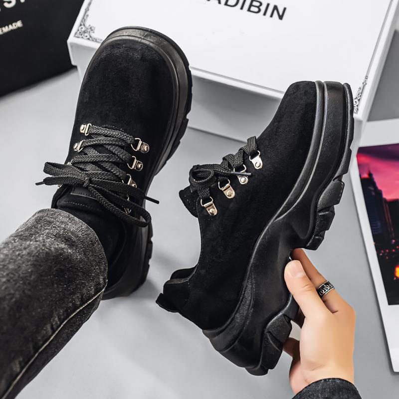 One-Piece Drop-Shipping Men'S Shoes, New Autumn Thick-Soled Height-Increasing Shoes, Large Leather Shoes, British Style Versatile Casual Derby Shoes For Men - Image 1