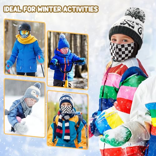 Sukeen Kids Winter Balaclava Ski Mask for Girls Boys Breathable Face Mask Warmer Face Cover with Neck Gaiters for Outdoor Blue - Image 5