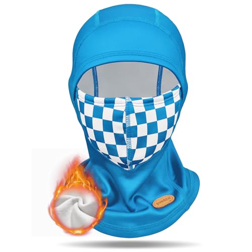 Sukeen Kids Winter Balaclava Ski Mask for Girls Boys Breathable Face Mask Warmer Face Cover with Neck Gaiters for Outdoor Blue - Image 1