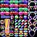 TSDATOWR 150PCS Glow in the Dark Party Supplies for Kids Adults Light Up Party Favors with Light Up Glasses Headband Rings 100 Glow Sticks Bulk Party Pack DIY Glow Necklaces Bracelets Neon Party Supplies - Image 3