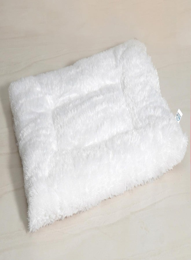 NEXTGO Floor Seat Cushions Yoga Meditation Mat Pooja aasan Soft Extra Comfortable Feather Touch Last Long Upto Washable Material Size 24 x 30 Inch 2 x 2.5 Fit (White) - Image 1