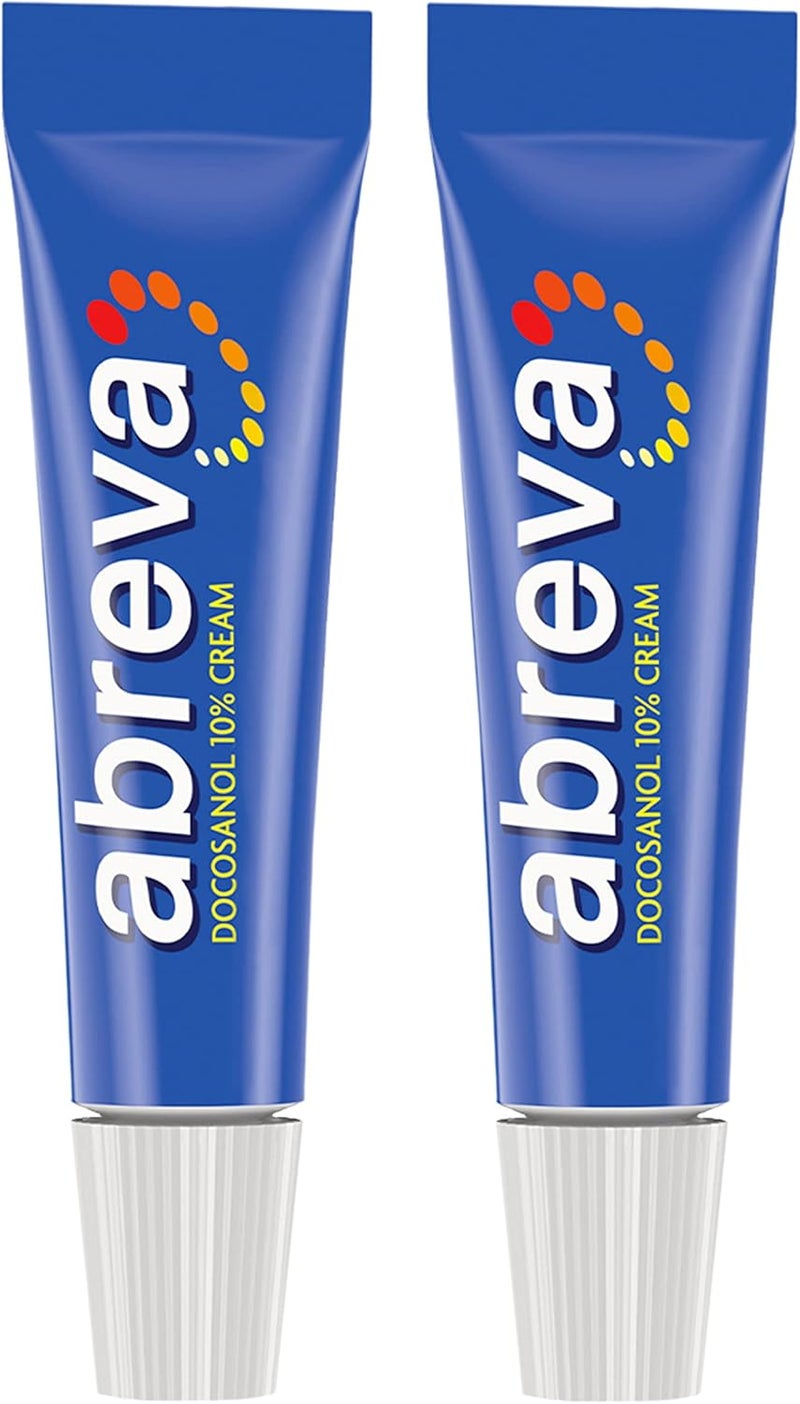 abreva Abreva 10 Percent Docosanol Cold Sore Treatment, Treats Your Fever Blister in 2.5 Days - 0.07 oz Tube x 2