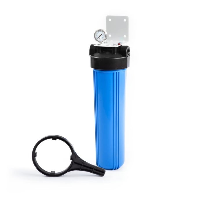 20 X 45 WHOLE HOUSE WELL WATER FILTER SYSTEM WITH PRESSURE RELEASE 1 PORT CERTIFIED COMPATIBLE WITH PENTEK 150233 150235 GEEKPURE BB 20B