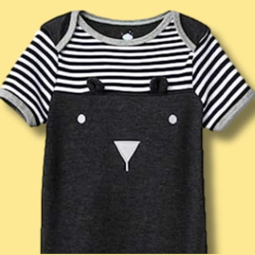 TuddyBuddy 100% Cotton Romper/Jumpsuit/Sleepsuits Set for Baby (Pack of 1 Playsuits - Black Teddy, 0-3 Months) - Image 3