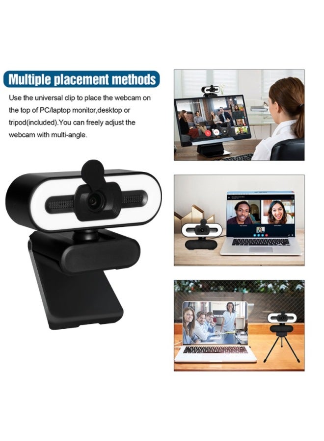 4K Live Computer Camera HD Conference Online Class Usb Driver-free Microphone Integrated Desktop Notebook Wholesale-Color:K32: 4k [fixed Focus]  - Image 3