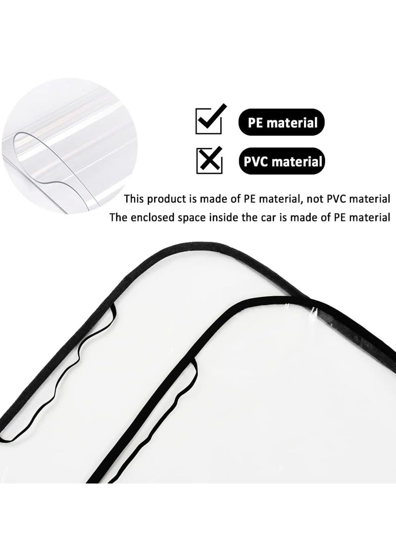 أوزيغالور 2 قطعة من محميات الخلفية الشفافة المعاينة للسيارة، مصفوفات الدفع للأطفال، سهل النظيفة - Image 3