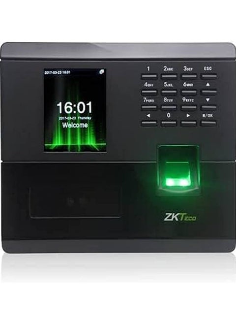 ZK MB10 attendance device, fingerprint or face and card, with an integrated attendance and departure program in Arabic