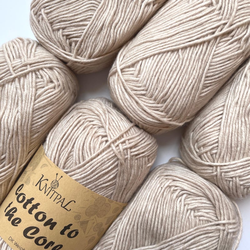 Cotton to The Core Cotton Yarn for Crocheting 6 Skeins 852Yds300G Free Patterns  Soft Baby Yarn for Knitting  3 DK Light Worsted Weight  Almond Tan