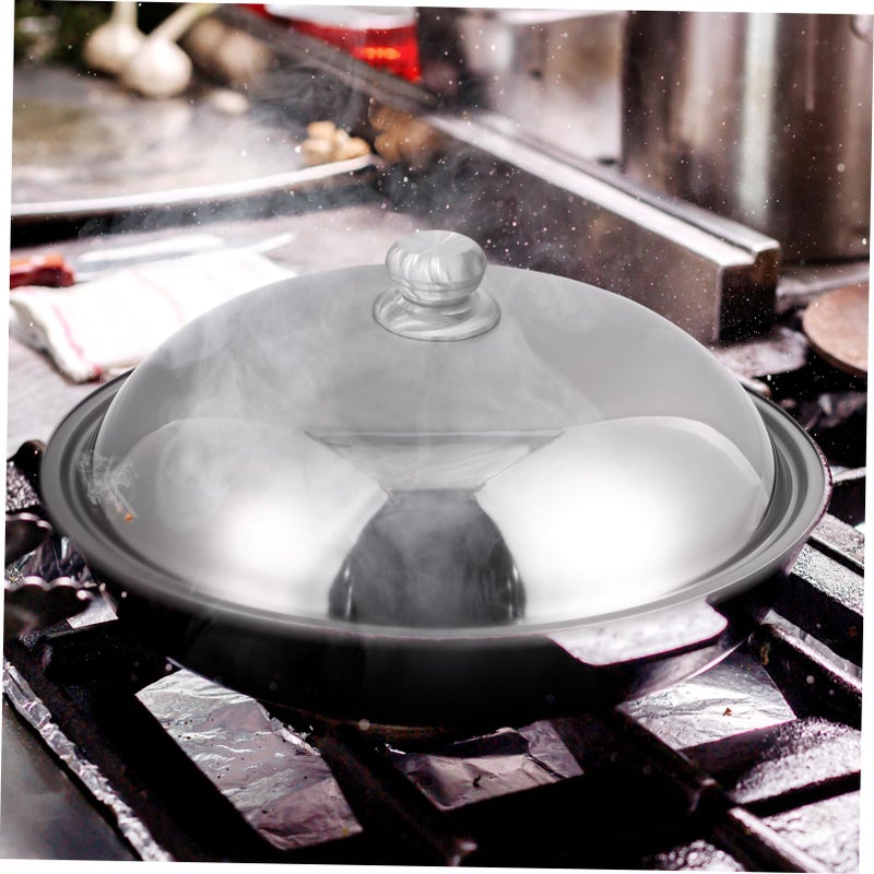 36cm Stainless Steel Universal Saucepan Lid Replacement Round Pot Cover Random Knob Style - Image 4