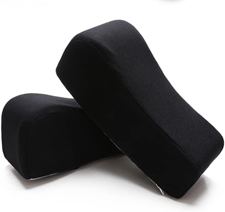 Office Chair Armrest Pads, Removable Ergonomic Gaming Chair Armrest Cover Washable Increase Height Arm Rest Pillow for Desk Chairs (Cotton Front 10cm Back 7cm) - Image 1