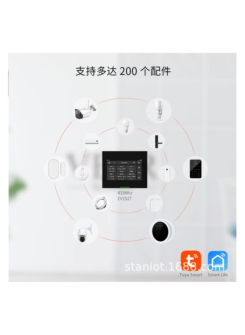 Tuya Smart Anti-Theft Alarm Host WiFi + GSM Dual Network Alarm System 4.3-Inch Color Touch Screen - Image 5