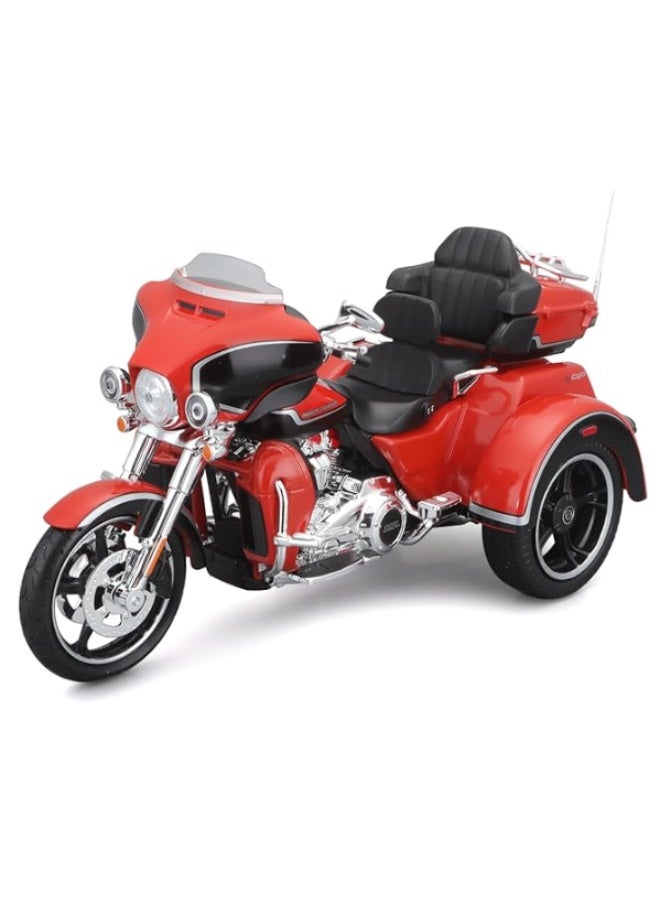 مايستو مجسم دراجة ثلاثية العجلات Maisto Harley-Davidson 2021 CVO Tri Glide بمقياس 1:12 (مصنوع من المعدن المصبوب)، باللون الأحمر - مركبة مجمعة مسبقاً قابلة للاقتناء - Image 2