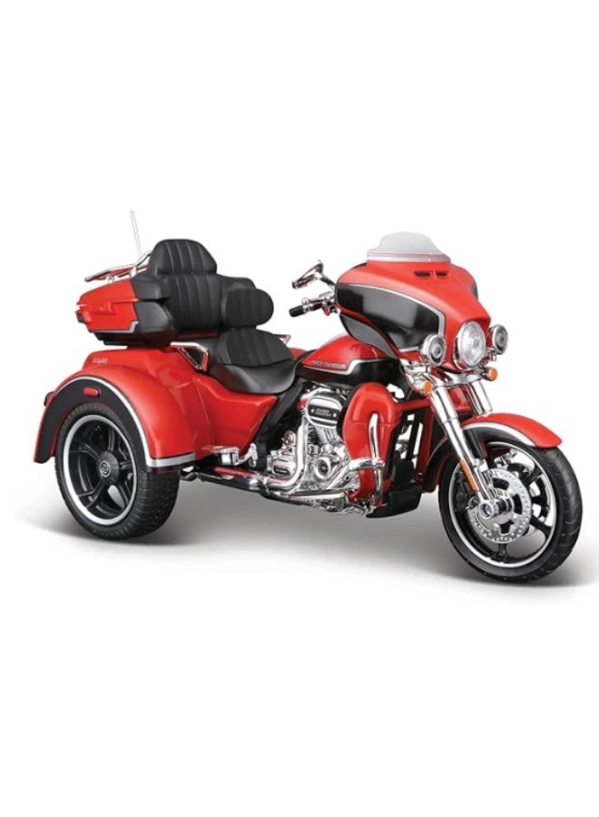 مايستو مجسم دراجة ثلاثية العجلات Maisto Harley-Davidson 2021 CVO Tri Glide بمقياس 1:12 (مصنوع من المعدن المصبوب)، باللون الأحمر - مركبة مجمعة مسبقاً قابلة للاقتناء - Image 1