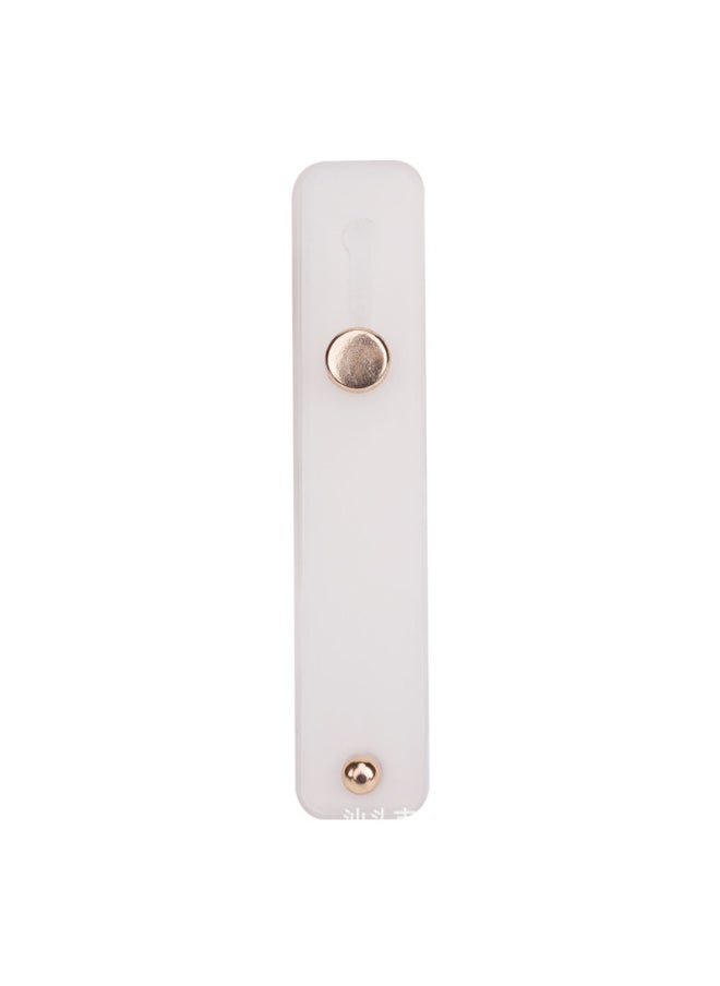 Generic Silicone Mobile Phone Ring Bracket Solid Color Push-pull Mobile Phone Back Sticker Silicone Push-pull Live Lazy Stand-Color:Transparent-Style:K167 Bare Metal  - Image 1