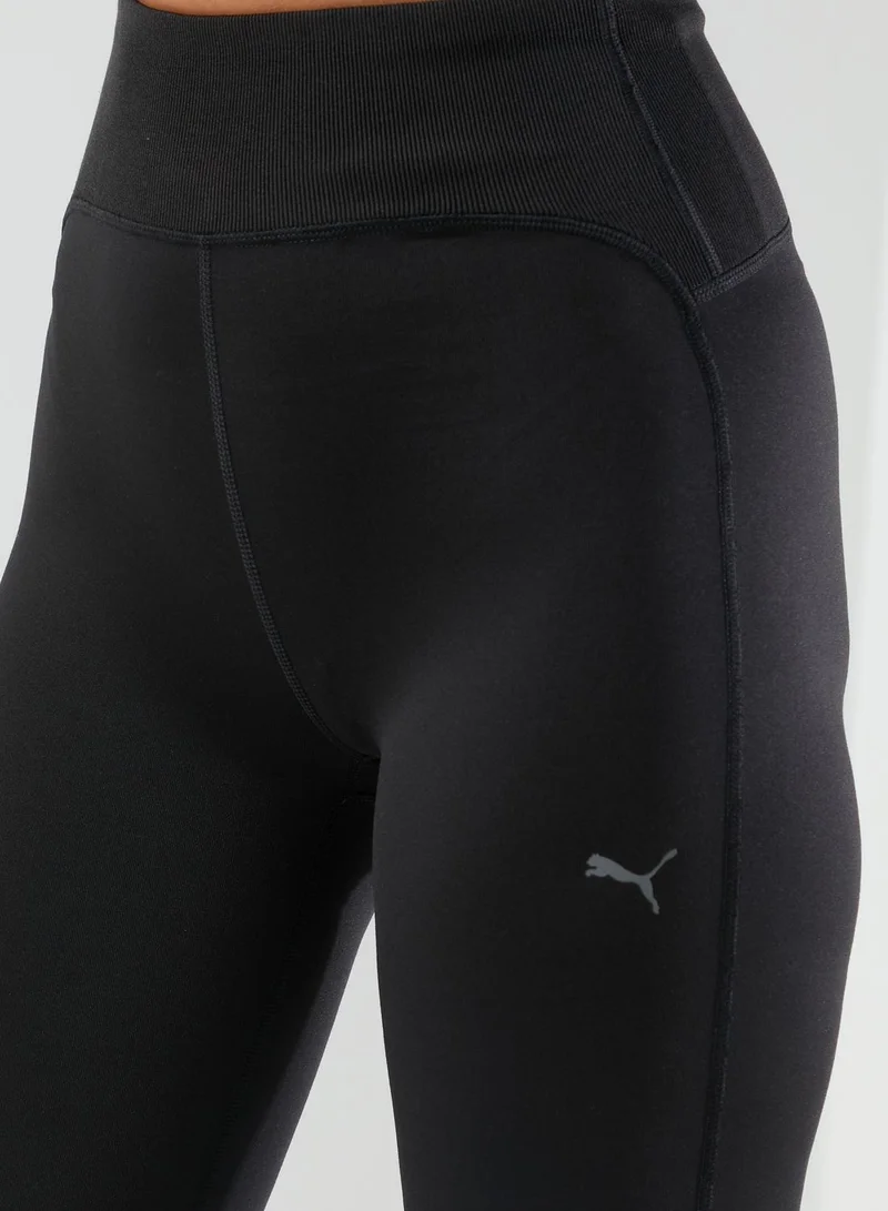 PUMA Studio Ribbed Waist Flare Pants