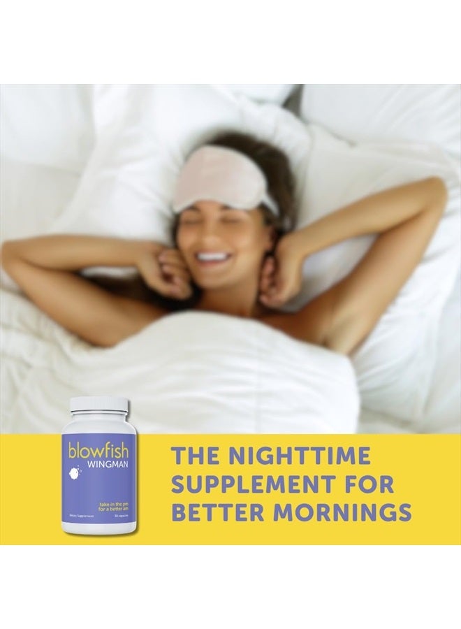 Blowfish Wingman | Pre Game Relief for Clearer Mornings | Liver Function Supplement with DHM + L-Cysteine, Electrolytes, Vitamins, Antioxidants | 30 Pills - Image 5