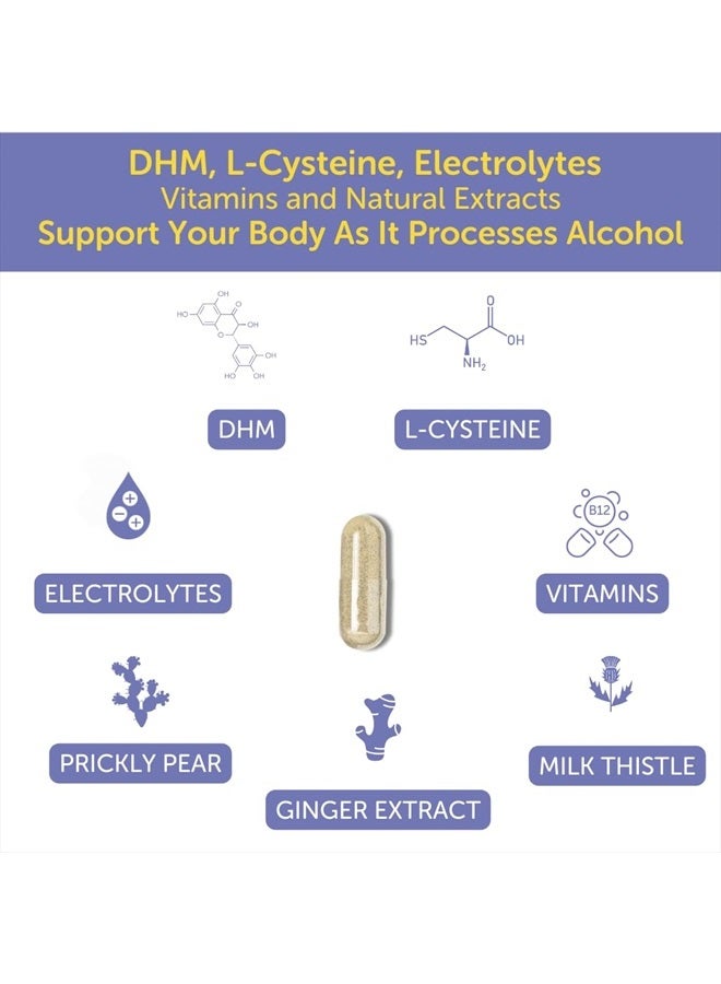 Blowfish Wingman | Pre Game Relief for Clearer Mornings | Liver Function Supplement with DHM + L-Cysteine, Electrolytes, Vitamins, Antioxidants | 30 Pills - Image 3